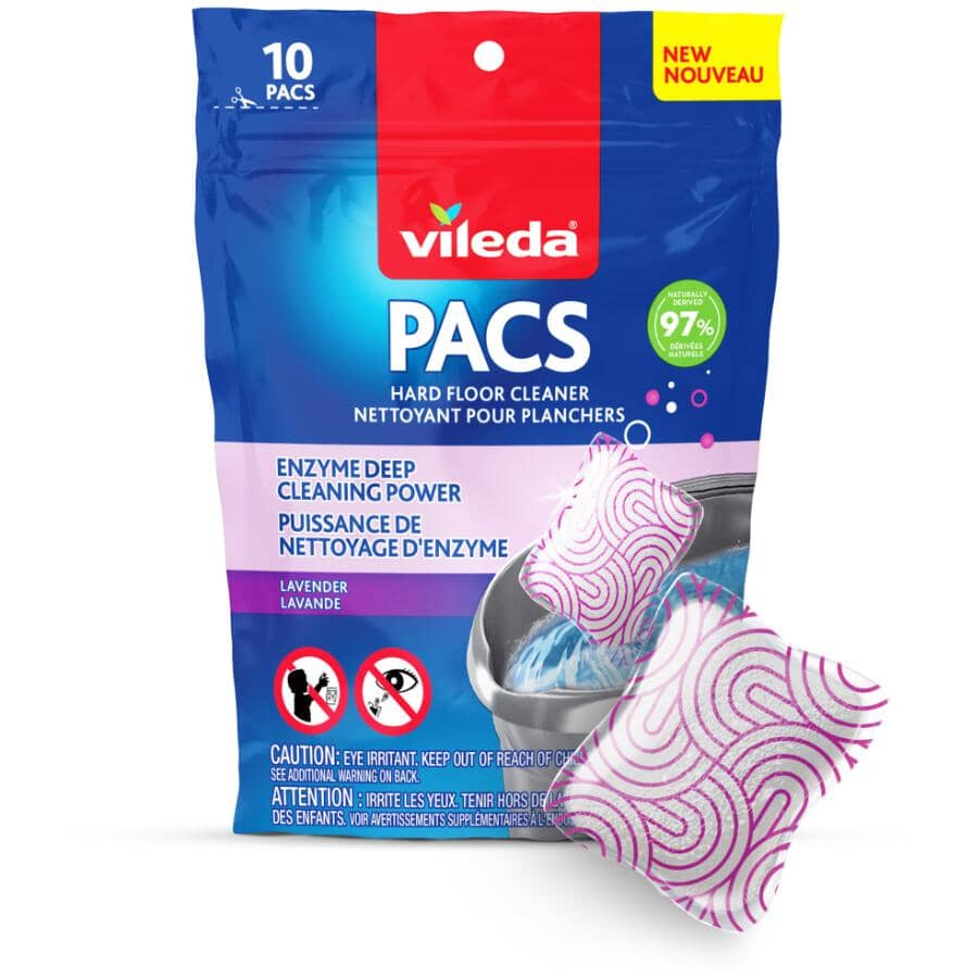 Floor Cleaning Pacs - Lavender, 10 Pack