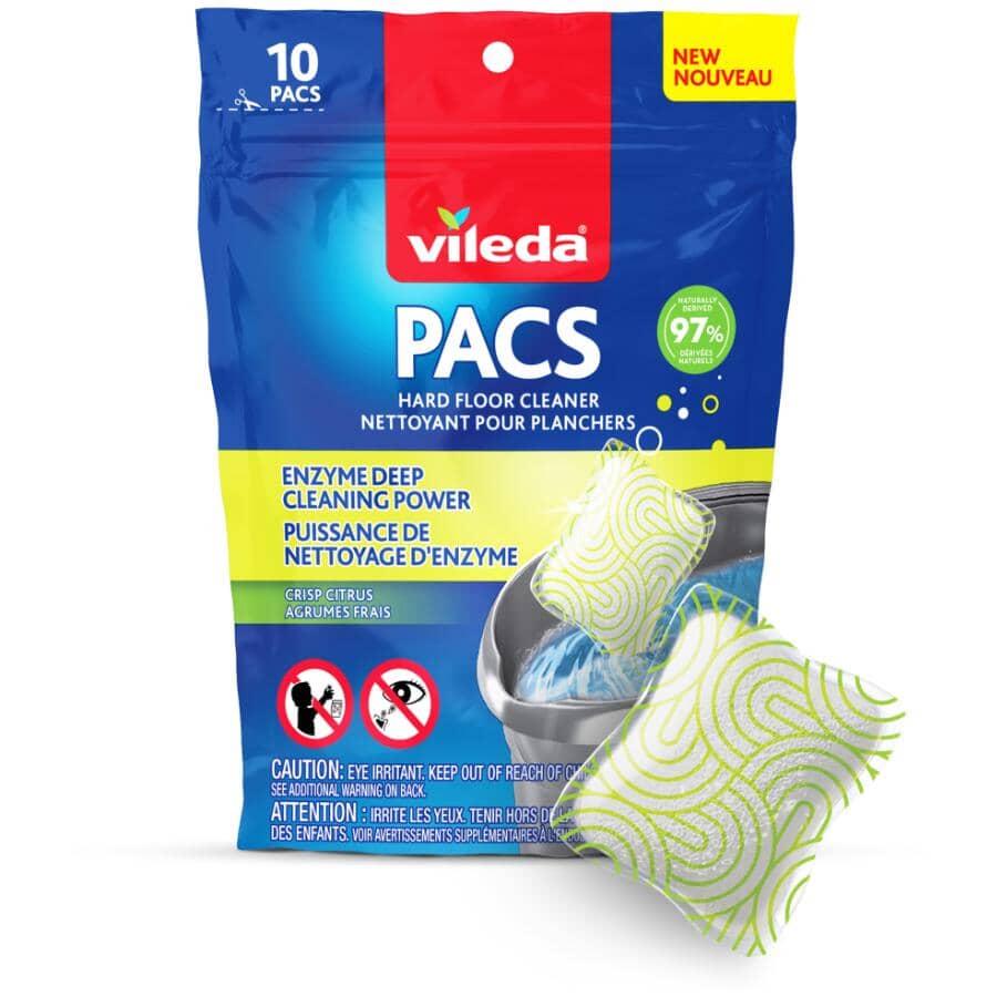 Floor Cleaning Pacs - Citrus, 10 Pack