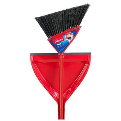 Oskar Angled Broom - with Clip-On Dust Pan