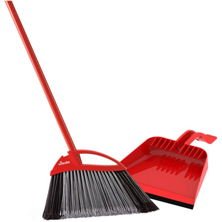 Super Angle Pet Pro Angle Broom with Step-On Dust Pan