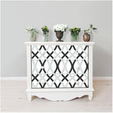 Lattice Peel & Stick Wallpaper - Black & Grey, 20.5" x 18'