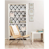 Lattice Peel & Stick Wallpaper - Black & Grey, 20.5" x 18'