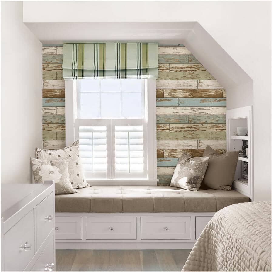 Old Salem Vintage Wood Plank Peel & Stick Wallpaper - 20.5" x 18'
