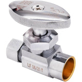 1/2" Copper Sweat x 3/8" Outside Diameter Compression Straight Stop Valve
