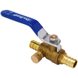 1/2" PEX Brass Ball Valve - with Drain