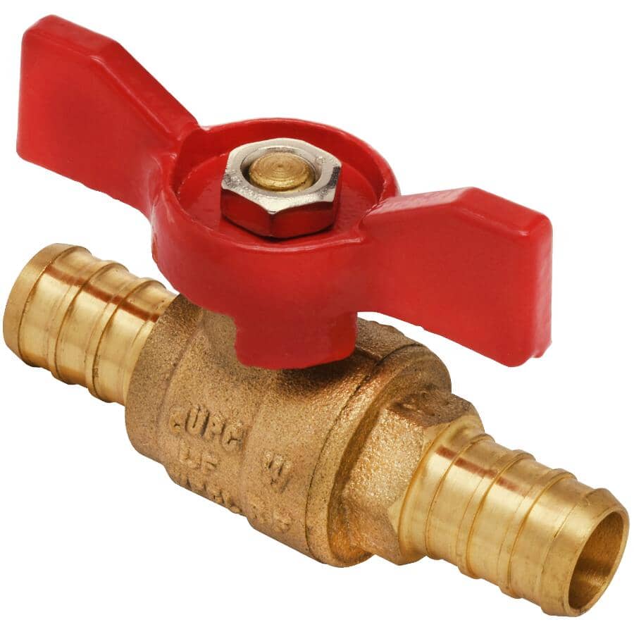 1/2" PEX Brass T-Handle Ball Valve