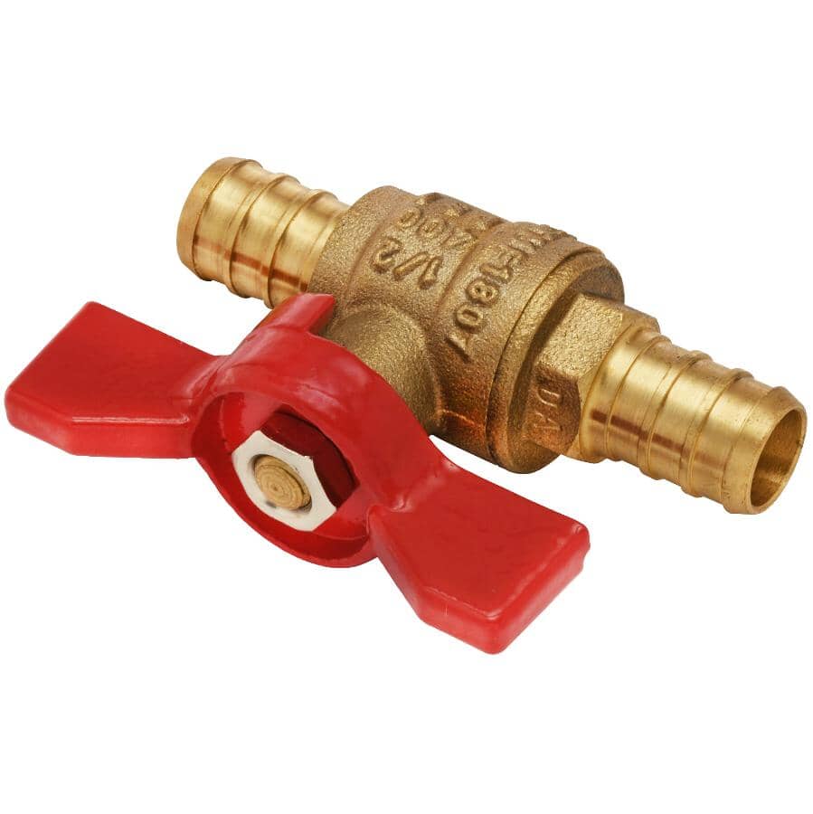 1/2" PEX Brass T-Handle Ball Valve
