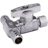 1/2" PEX x 1/2" PEX x 1/4" Compression Icemaker Tee Valve