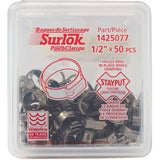 1/2" Stainless Steel Surlok Pipe Clamps - 50 Pack