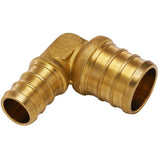 3/4" PEX x 1/2" PEX Brass 90 Degree Reducing Elbow