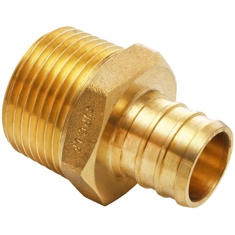 3/4" PEX  x 3/4" MPT Brass Adapter