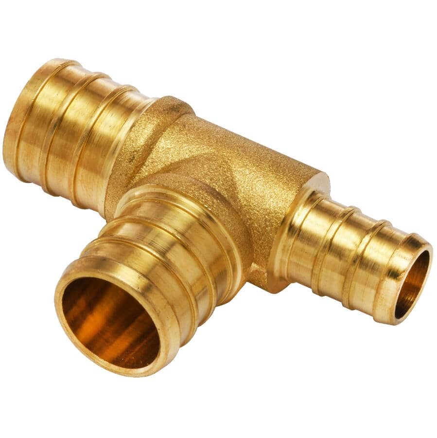 3/4" x 1/2" x 3/4" PEX Brass Tee