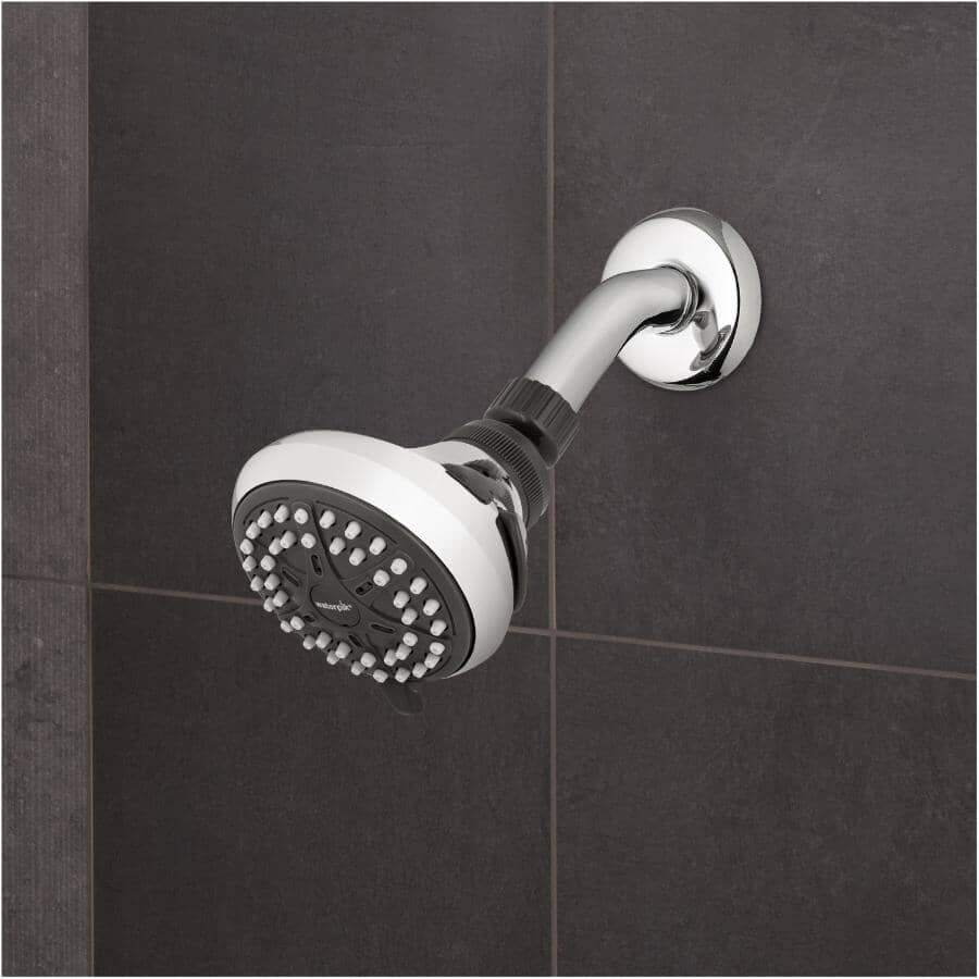EcoFlow 4 Setting Wall Mount Showerhead - Chrome