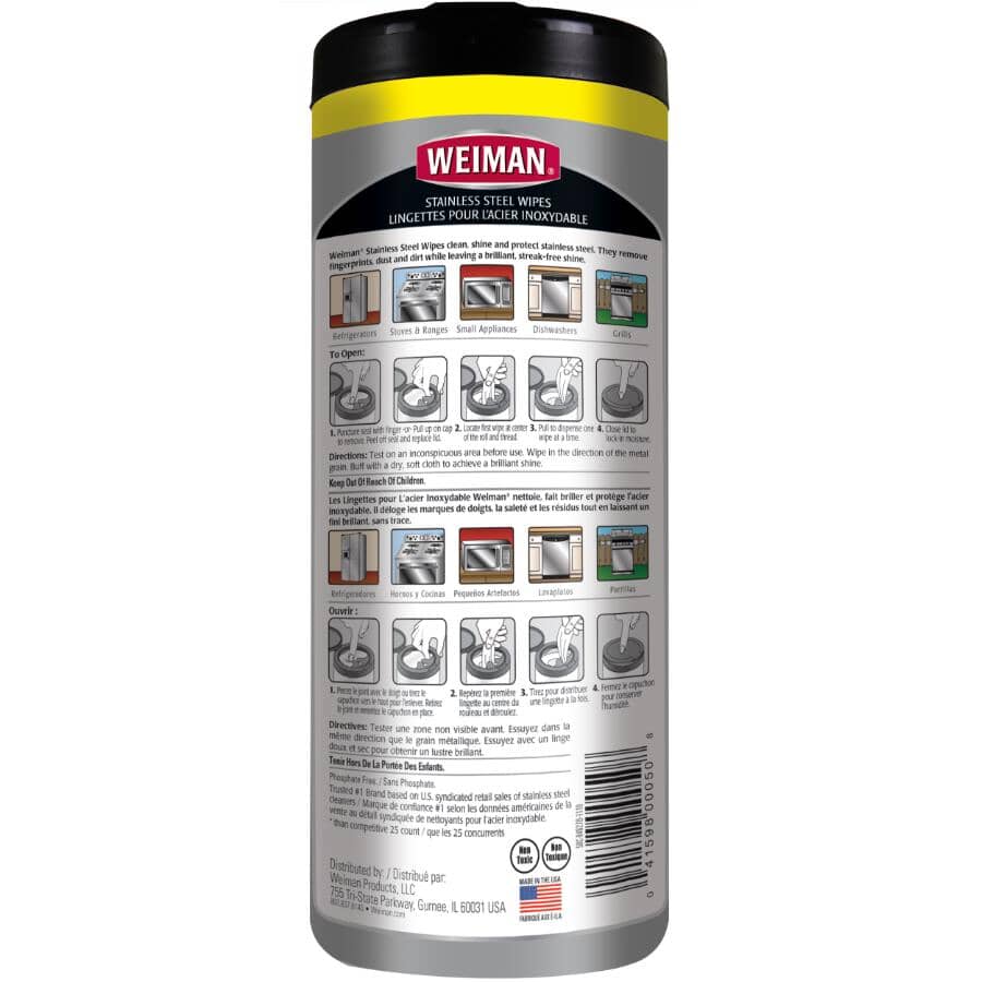 Stainless Steel Wipes - 30 Pack