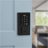 Contemporary SmartCode Electronic Touchpad Deadbolt - Matte Black