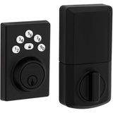 Elements Electronic Deadbolt Lock - Matte Black with Contemporary Keypad Design
