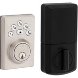 Elements Electronic Deadbolt Lock - Satin Nickel with Contemporary Keypad Design