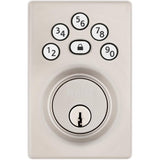 Elements Electronic Deadbolt Lock - Satin Nickel with Contemporary Keypad Design