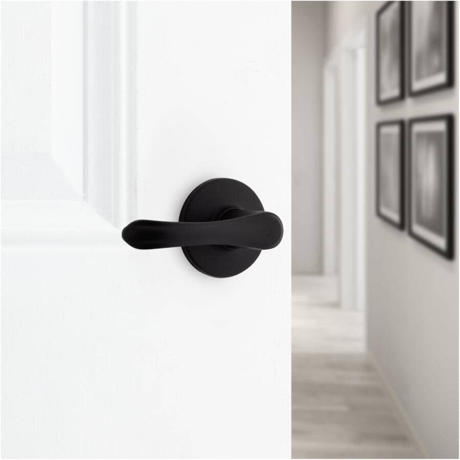 Grapevine Safelock Passage Door Leverset - Matte Black