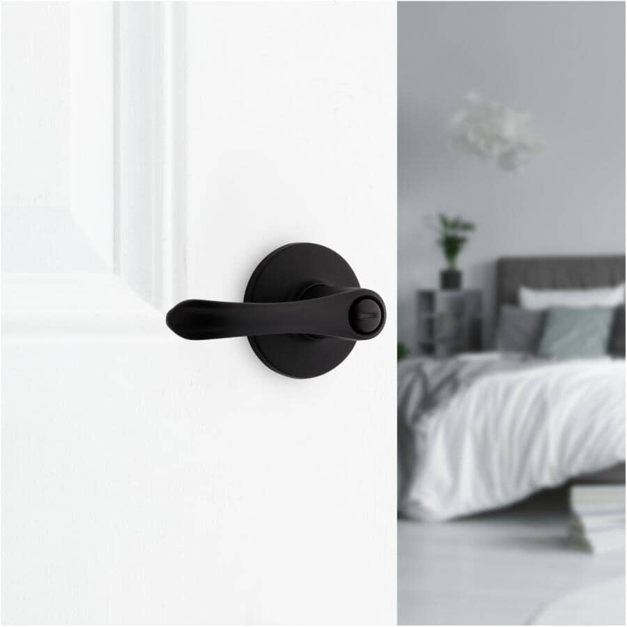 Grapevine Safelock Privacy Door Leverset - Matte Black
