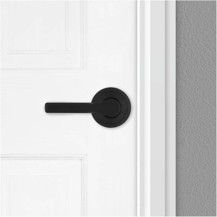 Henley Passage Door Leverset - Matte Black