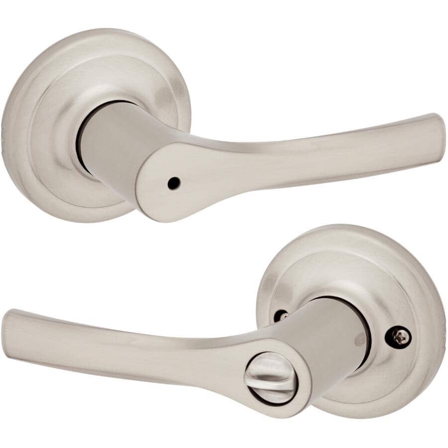 Henley Privacy Door Lever - Satin Nickel