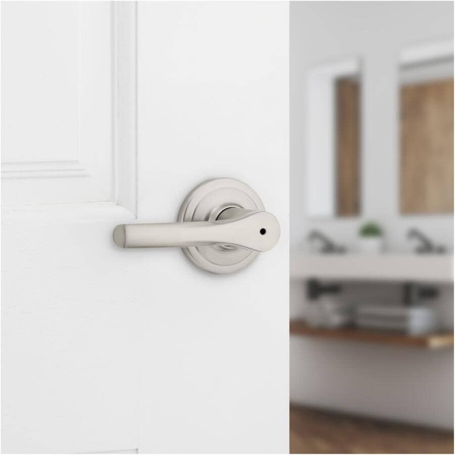 Henley Privacy Door Lever - Satin Nickel