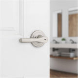 Henley Privacy Door Lever - Satin Nickel