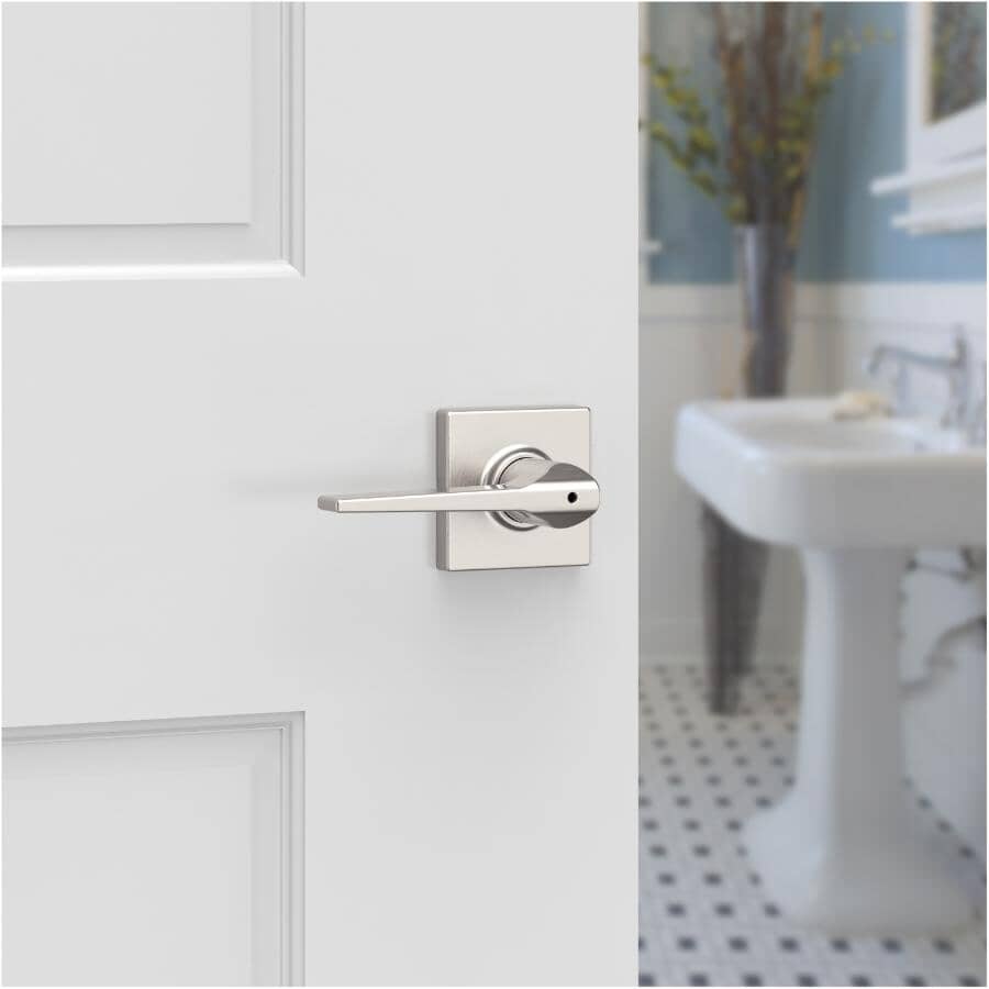 Hollis Privacy Door Leverset - Satin Nickel