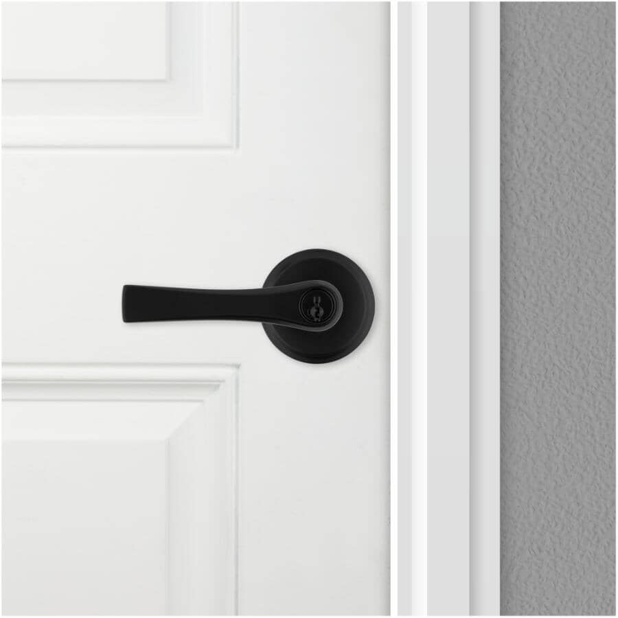 Katella Entrance Leverset - Matte Black + Smart Key
