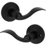 Layton Safelock Privacy Door Lever - Matte Black