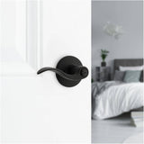 Layton Safelock Privacy Door Lever - Matte Black