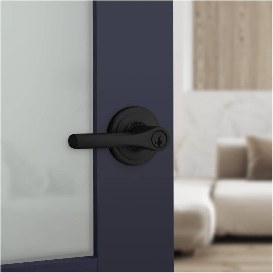 Matte Black Henley Keyed Entrance Leverset