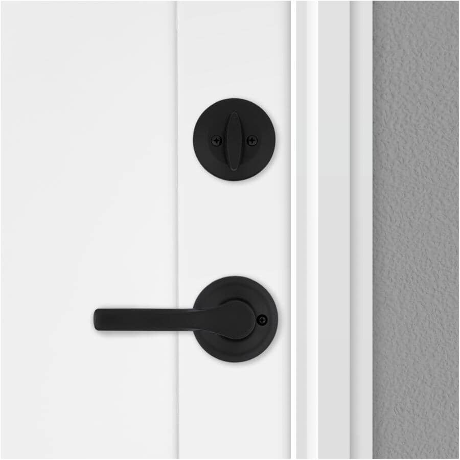 Matte Black Henley Smart Key Entrance Gripset