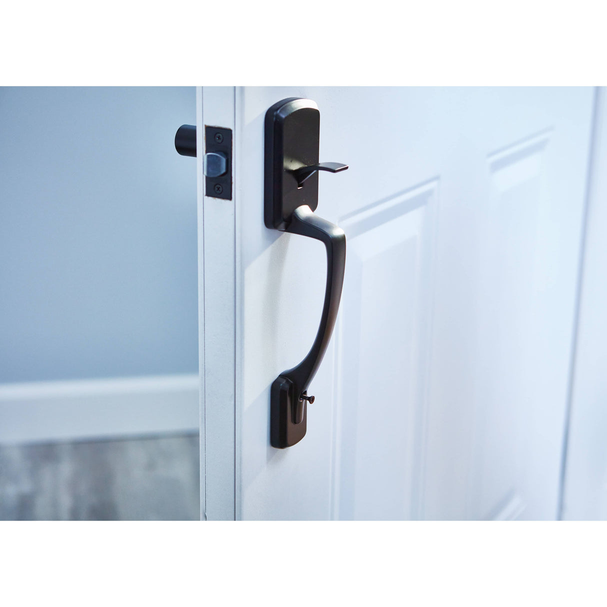 Matte Black Henley Smart Key Entrance Gripset