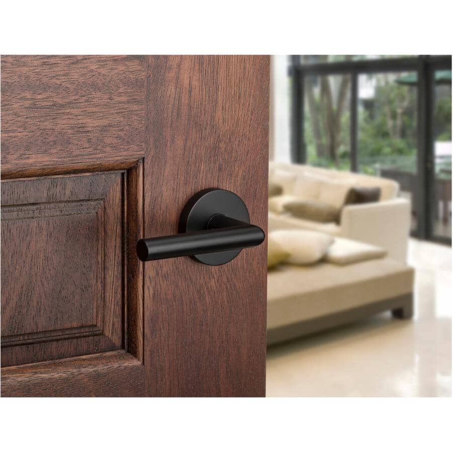 Milan Passage Door Leverset - Matte Black