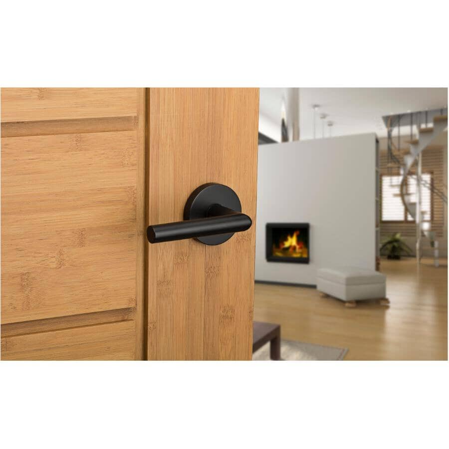 Milan Passage Door Leverset - Matte Black