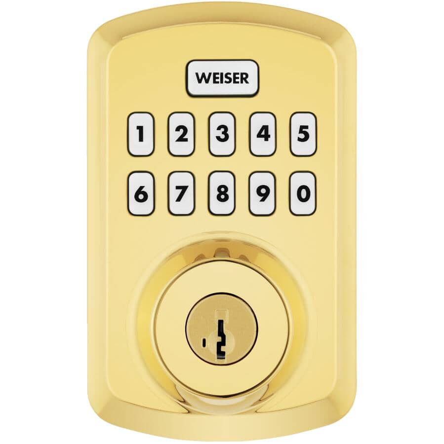 Powerbolt 3 Electronic Deadbolt - Brass Finish + SmartKey Technology