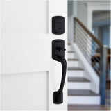 Prague Entrance Door Gripset with Smart key - Matte Black