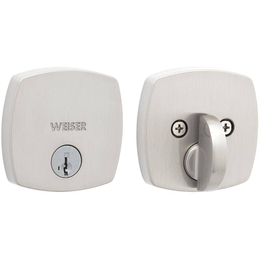 Prague Midtown Deadbolt - Satin Nickel