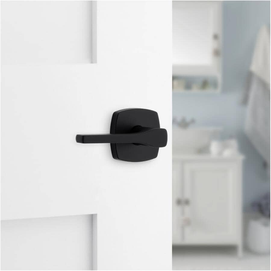 Prague Privacy Door Leverset - Matte Black
