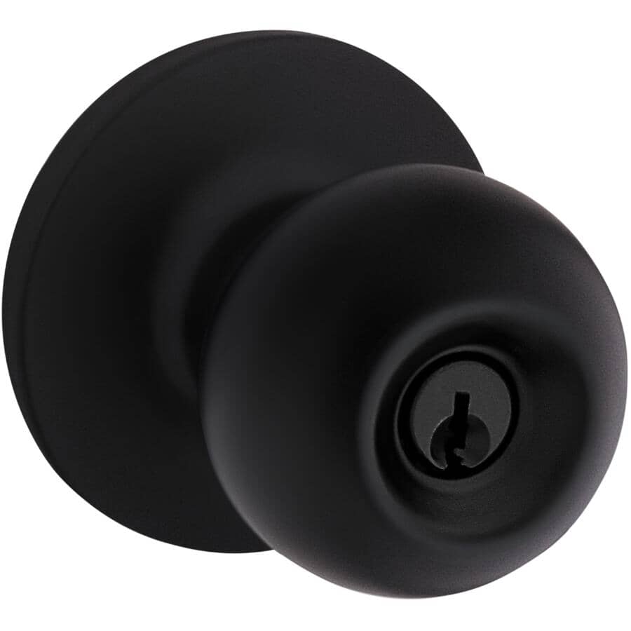 Regina Safelock Entrance Knobset - Matte Black