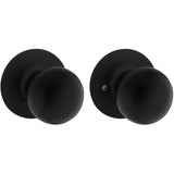 Regina Safelock Passage Door Knobset - Matte Black