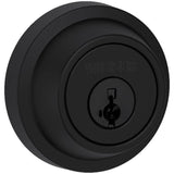 Round Single Cylinder Deadbolt Lock - Matte Black + Smart Key