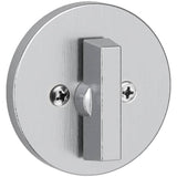 Round Single Cylinder Deadbolt Lock - Satin Chrome + Smart Key