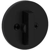 Round Single Cylinder Deadbolt Lock - Matte Black + Smart Key