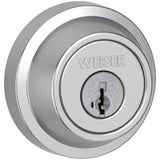 Round Single Cylinder Deadbolt Lock - Satin Chrome + Smart Key