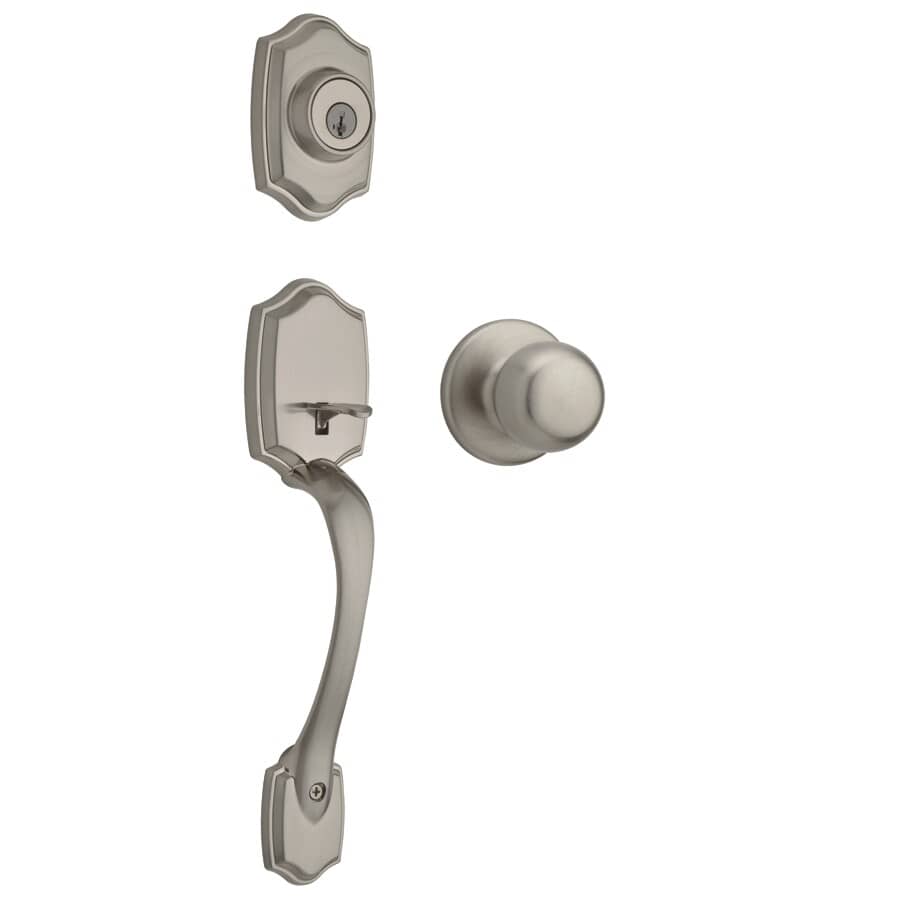 Satin Nickel Brentwood / Fairfax Smart Key Entrance Gripset
