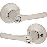 Satin Nickel Henley Keyed Entrance Leverset
