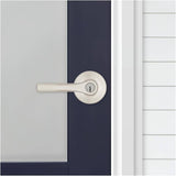 Satin Nickel Henley Keyed Entrance Leverset